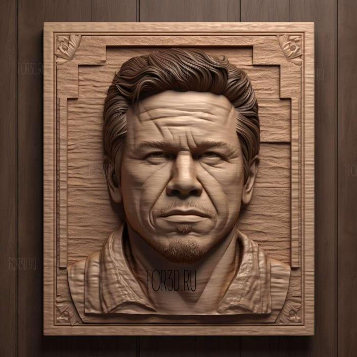 Mark Wahlberg 2 stl model for CNC